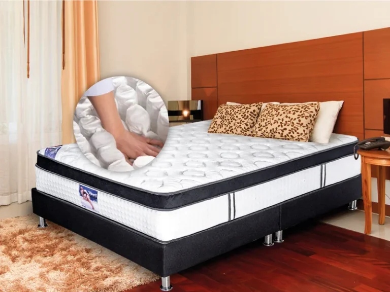 Colchón Fantasy Viscoflex en dormitorio con decoración cálida